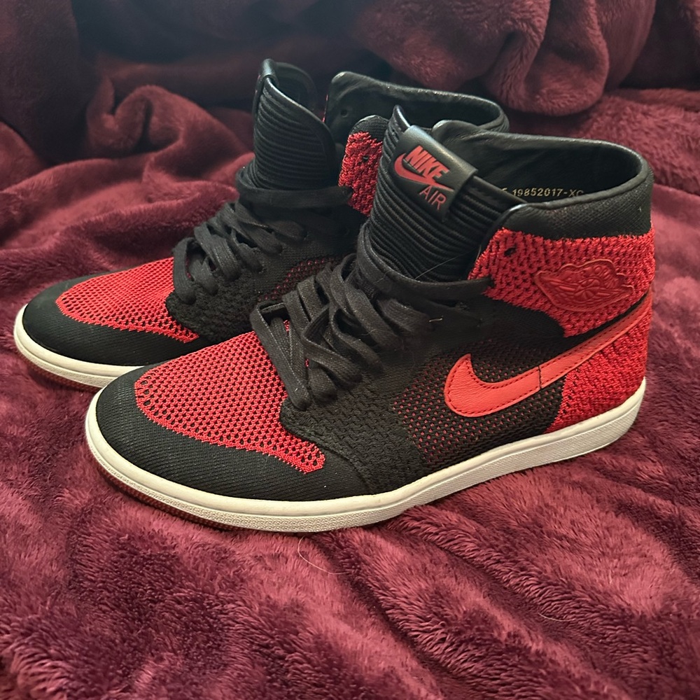 Nike Air Red and Black High-Top Sneakers